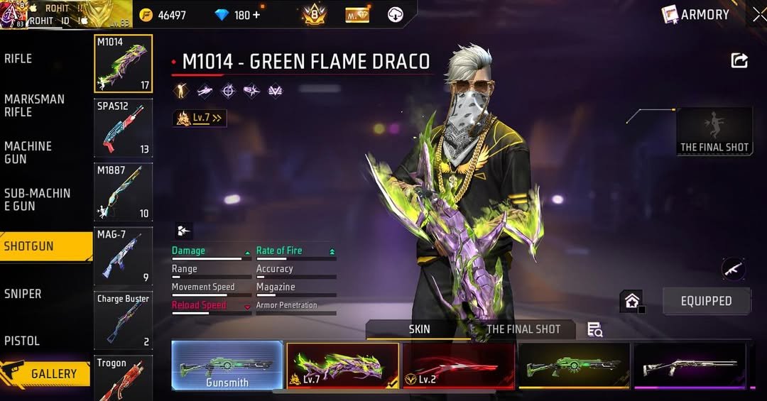 Free Fire FREE FIRE _ BLACK HIP HOP ID FOR SALE LOW PRICE Account Buy